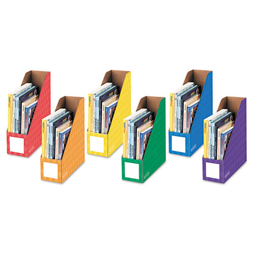 Bankers Box® wholesale. Cardboard Magazine File, 4 1-4 X 11 3-8 X 12 7-8, Assorted, 6-pk. HSD Wholesale: Janitorial Supplies, Breakroom Supplies, Office Supplies.