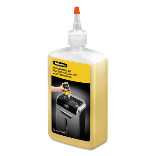Fellowes® wholesale. Powershred Performance Oil, 12 Oz. Bottle W-extension Nozzle. HSD Wholesale: Janitorial Supplies, Breakroom Supplies, Office Supplies.