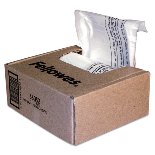 Fellowes® wholesale. Shredder Waste Bags, 6-7 Gal Capacity, 100-carton. HSD Wholesale: Janitorial Supplies, Breakroom Supplies, Office Supplies.