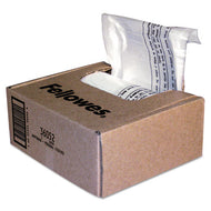 Fellowes® wholesale. Shredder Waste Bags, 6-7 Gal Capacity, 100-carton. HSD Wholesale: Janitorial Supplies, Breakroom Supplies, Office Supplies.