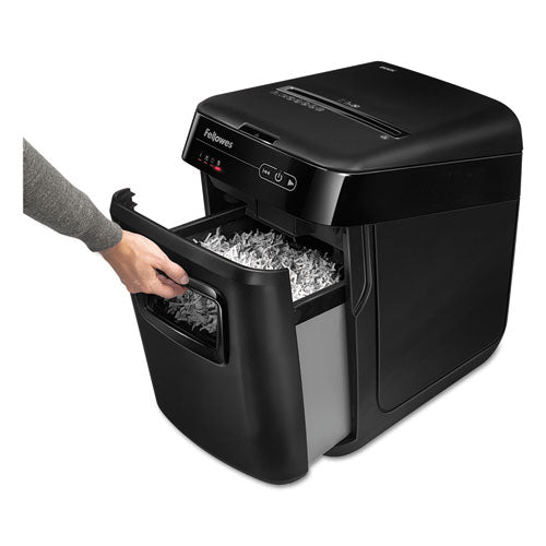 Fellowes® wholesale. Automax 200c Auto Feed Cross-cut Shredder, 200 Auto-10 Manual Sheet Capacity. HSD Wholesale: Janitorial Supplies, Breakroom Supplies, Office Supplies.