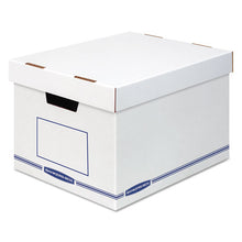 Load image into Gallery viewer, Bankers Box® wholesale. Organizer Storage Boxes, X-large, 12.75&quot; X 16.5&quot; X 10.5&quot;, White-blue, 12-carton. HSD Wholesale: Janitorial Supplies, Breakroom Supplies, Office Supplies.