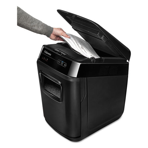 Fellowes® wholesale. Automax 150c Auto Feed Cross-cut Shredder, 150 Auto-8 Manual Sheet Capacity. HSD Wholesale: Janitorial Supplies, Breakroom Supplies, Office Supplies.