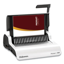 Load image into Gallery viewer, Fellowes® wholesale. Pulsar+ Manual Comb Binding System, 300 Sheets, 18 1-8 X 15 3-8 X 5 1-8, White. HSD Wholesale: Janitorial Supplies, Breakroom Supplies, Office Supplies.