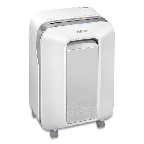 Fellowes® wholesale. Powershred Lx200 Micro Cut Shredder, 12 Manual Sheet Capacity, White. HSD Wholesale: Janitorial Supplies, Breakroom Supplies, Office Supplies.