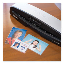 Load image into Gallery viewer, Fellowes® wholesale. Laminating Pouches, 5 Mil, 3.88&quot; X 2.63&quot;, Gloss Clear, 25-pack. HSD Wholesale: Janitorial Supplies, Breakroom Supplies, Office Supplies.