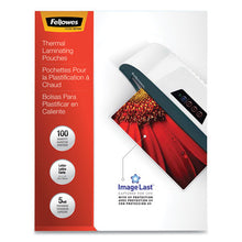 Load image into Gallery viewer, Fellowes® wholesale. Imagelast Laminating Pouches With Uv Protection, 5 Mil, 9&quot; X 11.5&quot;, Clear, 100-pack. HSD Wholesale: Janitorial Supplies, Breakroom Supplies, Office Supplies.