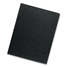 Load image into Gallery viewer, Fellowes® wholesale. Linen Texture Binding System Covers, 11-1-4 X 8-3-4, Black, 200-pack. HSD Wholesale: Janitorial Supplies, Breakroom Supplies, Office Supplies.