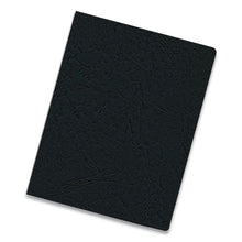 Load image into Gallery viewer, Fellowes® wholesale. Classic Grain Texture Binding System Covers, 11-1-4 X 8-3-4, Black, 200-pack. HSD Wholesale: Janitorial Supplies, Breakroom Supplies, Office Supplies.