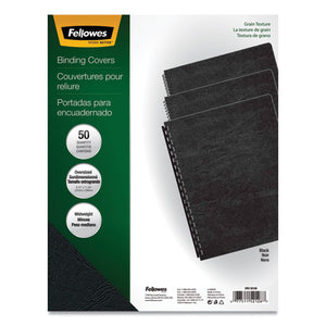 Fellowes® wholesale. Classic Grain Texture Binding System Covers, 11-1-4 X 8-3-4, Black, 200-pack. HSD Wholesale: Janitorial Supplies, Breakroom Supplies, Office Supplies.