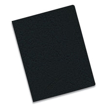 Load image into Gallery viewer, Fellowes® wholesale. Classic Grain Texture Binding System Covers, 11-1-4 X 8-3-4, Black, 200-pack. HSD Wholesale: Janitorial Supplies, Breakroom Supplies, Office Supplies.