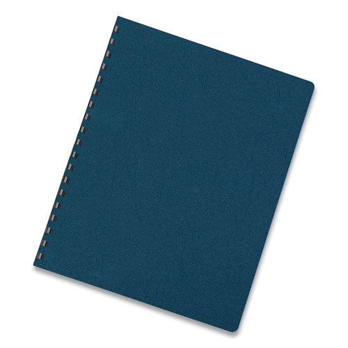 Fellowes® wholesale. Executive Leather-like Presentation Cover, Round, 11-1-4 X 8-3-4, Navy, 50-pk. HSD Wholesale: Janitorial Supplies, Breakroom Supplies, Office Supplies.