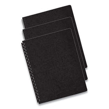 Load image into Gallery viewer, Fellowes® wholesale. Executive Leather-like Presentation Cover, Round, 11-1-4 X 8-3-4, Black, 50-pk. HSD Wholesale: Janitorial Supplies, Breakroom Supplies, Office Supplies.