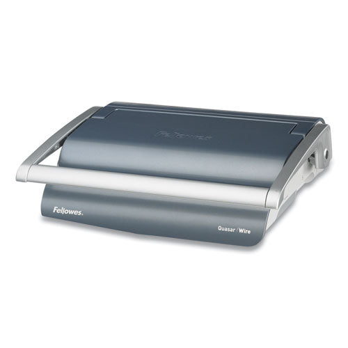 Fellowes® wholesale. Quasar Manual Wire Binding Machine, 18 1-8 X 15 3-8 X 5 1-8, Metallic Gray. HSD Wholesale: Janitorial Supplies, Breakroom Supplies, Office Supplies.