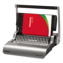 Load image into Gallery viewer, Fellowes® wholesale. Quasar 500 Manual Comb Binding System, 18 1-8 X 15 3-8 X 5 1-8, Metallic Gray. HSD Wholesale: Janitorial Supplies, Breakroom Supplies, Office Supplies.