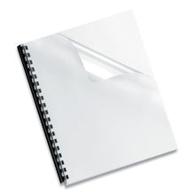 Load image into Gallery viewer, Fellowes® wholesale. Crystals Presentation Covers With Round Corners, 11 1-4 X 8 3-4, Clear, 25-pack. HSD Wholesale: Janitorial Supplies, Breakroom Supplies, Office Supplies.