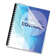 Load image into Gallery viewer, Fellowes® wholesale. Crystals Presentation Covers With Round Corners, 11 1-4 X 8 3-4, Clear, 100-pack. HSD Wholesale: Janitorial Supplies, Breakroom Supplies, Office Supplies.