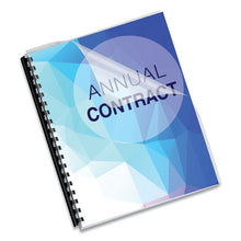 Load image into Gallery viewer, Fellowes® wholesale. Crystals Presentation Covers With Round Corners, 11 1-4 X 8 3-4, Clear, 100-pack. HSD Wholesale: Janitorial Supplies, Breakroom Supplies, Office Supplies.