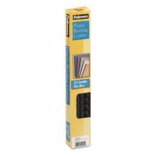 Load image into Gallery viewer, Fellowes® wholesale. Plastic Comb Bindings, 5-16&quot; Diameter, 40 Sheet Capacity, Black, 25 Combs-pack. HSD Wholesale: Janitorial Supplies, Breakroom Supplies, Office Supplies.