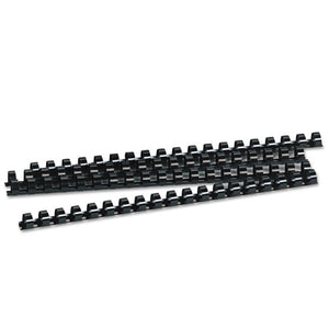 Fellowes® wholesale. Plastic Comb Bindings, 1-2" Diameter, 90 Sheet Capacity, Black, 100 Combs-pack. HSD Wholesale: Janitorial Supplies, Breakroom Supplies, Office Supplies.