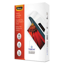 Load image into Gallery viewer, Fellowes® wholesale. Imagelast Laminating Pouches With Uv Protection, 5 Mil, 9&quot; X 11.5&quot;, Clear, 200-pack. HSD Wholesale: Janitorial Supplies, Breakroom Supplies, Office Supplies.