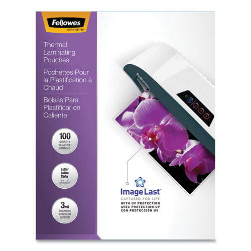 Fellowes® wholesale. Imagelast Laminating Pouches With Uv Protection, 3 Mil, 9