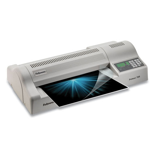 Fellowes® wholesale. Proteus 125 Laminator, 12" Max Document Width, 10 Mil Max Document Thickness. HSD Wholesale: Janitorial Supplies, Breakroom Supplies, Office Supplies.