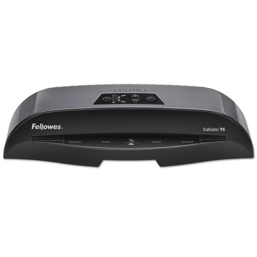 Fellowes® wholesale. Callisto 95 Laminators, 9" Max Document Width, 5 Mil Max Document Thickness. HSD Wholesale: Janitorial Supplies, Breakroom Supplies, Office Supplies.
