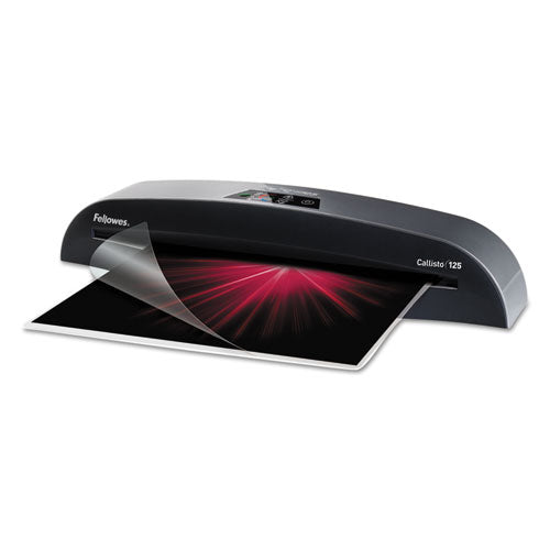 Fellowes® wholesale. Callisto 125 Laminators, 12" Max Document Width, 5 Mil Max Document Thickness. HSD Wholesale: Janitorial Supplies, Breakroom Supplies, Office Supplies.