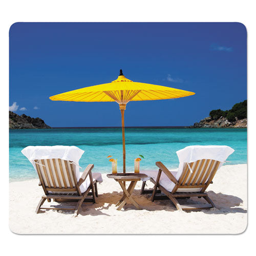 Fellowes® wholesale. Recycled Mouse Pads, Caribbean Beach Design, 9 X 1-16. HSD Wholesale: Janitorial Supplies, Breakroom Supplies, Office Supplies.