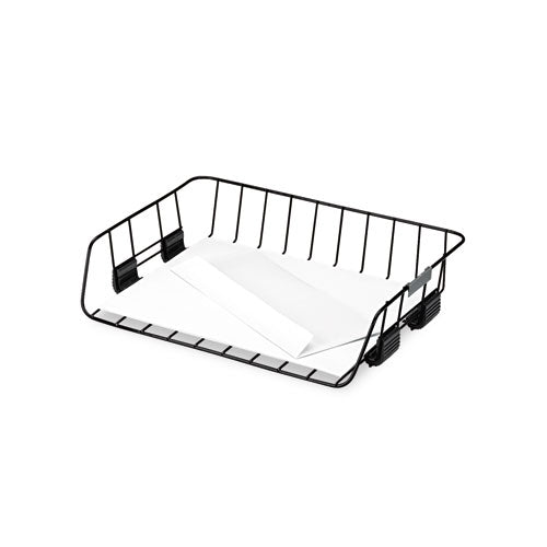 Fellowes® wholesale. Side-load Wire Stacking Letter Tray, 1 Section, Letter Size Files, 13.38" X 10.13" X 2.63", Black. HSD Wholesale: Janitorial Supplies, Breakroom Supplies, Office Supplies.