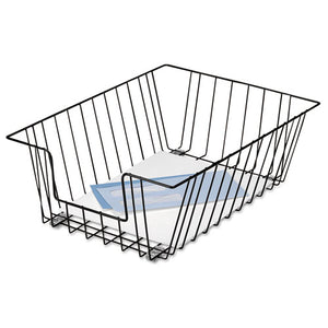 Fellowes® wholesale. Wire Desk Tray Organizer, 1 Section, Legal Size Files, 12" X 16.5" X 5", Black. HSD Wholesale: Janitorial Supplies, Breakroom Supplies, Office Supplies.