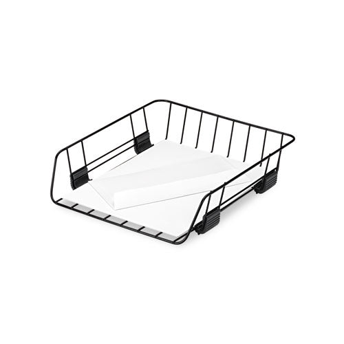 Fellowes® wholesale. Front-load Wire Desk Tray, 1 Section, Letter Size Files, 10.88" X 12.63" X 2.63", Black. HSD Wholesale: Janitorial Supplies, Breakroom Supplies, Office Supplies.