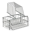 Fellowes® wholesale. Wire Double Tray With Step File Sorter, 8 Sections, Letter Size Files, 13.88" X 10.13" X 14", Black. HSD Wholesale: Janitorial Supplies, Breakroom Supplies, Office Supplies.
