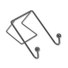 Load image into Gallery viewer, Fellowes® wholesale. Partition Additions Wire Double-garment Hook, 4 X 6, Black. HSD Wholesale: Janitorial Supplies, Breakroom Supplies, Office Supplies.