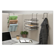 Load image into Gallery viewer, Fellowes® wholesale. Partition Additions Wire Double-garment Hook, 4 X 6, Black. HSD Wholesale: Janitorial Supplies, Breakroom Supplies, Office Supplies.