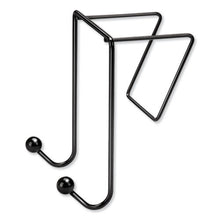 Load image into Gallery viewer, Fellowes® wholesale. Partition Additions Wire Double-garment Hook, 4 X 6, Black. HSD Wholesale: Janitorial Supplies, Breakroom Supplies, Office Supplies.