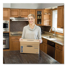 Load image into Gallery viewer, Bankers Box® wholesale. Smoothmove Maximum Strength Moving Boxes, Small, Half Slotted Container (hsc), 15&quot; X 15&quot; X 12&quot;, Brown Kraft-blue, 8-pack. HSD Wholesale: Janitorial Supplies, Breakroom Supplies, Office Supplies.