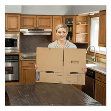 Load image into Gallery viewer, Bankers Box® wholesale. Smoothmove Maximum Strength Moving Boxes, Small, Half Slotted Container (hsc), 15&quot; X 15&quot; X 12&quot;, Brown Kraft-blue, 8-pack. HSD Wholesale: Janitorial Supplies, Breakroom Supplies, Office Supplies.