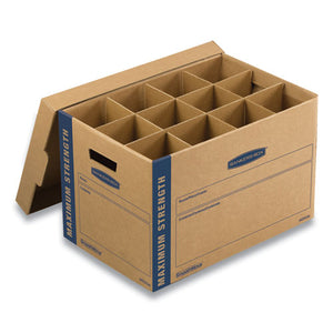 Bankers Box® wholesale. Smoothmove Kitchen Moving Kit, Medium, Half Slotted Container (hsc), 18.5" X 12.25" X 12", Brown Kraft-blue. HSD Wholesale: Janitorial Supplies, Breakroom Supplies, Office Supplies.