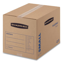 Load image into Gallery viewer, Bankers Box® wholesale. Smoothmove Basic Moving Boxes, Small, Regular Slotted Container (rsc), 16&quot; X 12&quot; X 12&quot;, Brown Kraft-blue, 25-bundle. HSD Wholesale: Janitorial Supplies, Breakroom Supplies, Office Supplies.