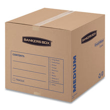 Load image into Gallery viewer, Bankers Box® wholesale. Smoothmove Basic Moving Boxes, Medium, Regular Slotted Container (rsc), 18&quot; X 18&quot; X 16&quot;, Brown Kraft-blue, 20-bundle. HSD Wholesale: Janitorial Supplies, Breakroom Supplies, Office Supplies.