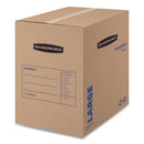 Bankers Box® wholesale. Smoothmove Basic Moving Boxes, Large, Regular Slotted Container (rsc), 18" X 18" X 24", Brown Kraft-blue, 15-carton. HSD Wholesale: Janitorial Supplies, Breakroom Supplies, Office Supplies.