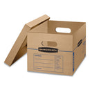Bankers Box® wholesale. Smoothmove Classic Moving And Storage Boxes, Small, Half Slotted Container (hsc), 15 X 12 X 10, Brown Kraft-blue, 10-carton. HSD Wholesale: Janitorial Supplies, Breakroom Supplies, Office Supplies.