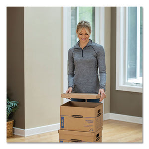 Bankers Box® wholesale. Smoothmove Classic Moving-storage Boxes, Small, Half Slotted Container (hsc), 15" X 12" X 10", Brown Kraft-blue, 20-carton. HSD Wholesale: Janitorial Supplies, Breakroom Supplies, Office Supplies.