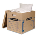 Bankers Box® wholesale. Smoothmove Classic Moving And Storage Boxes, Large, Half Slotted Container (hsc), 21" X 17" X 17", Brown Kraft-blue, 5-carton. HSD Wholesale: Janitorial Supplies, Breakroom Supplies, Office Supplies.