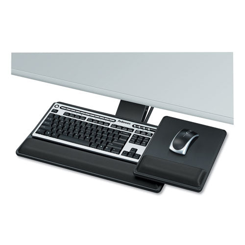 Fellowes® wholesale. Designer Suites Premium Keyboard Tray, 19w X 10.63d, Black. HSD Wholesale: Janitorial Supplies, Breakroom Supplies, Office Supplies.