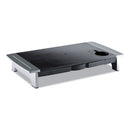 Fellowes® wholesale. Office Suites Premium Monitor Riser, 27" X 14" X 4" To 6.5", Black-silver. HSD Wholesale: Janitorial Supplies, Breakroom Supplies, Office Supplies.