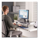 Fellowes® wholesale. Office Suites Premium Monitor Riser, 27" X 14" X 4" To 6.5", Black-silver. HSD Wholesale: Janitorial Supplies, Breakroom Supplies, Office Supplies.