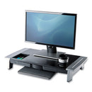 Fellowes® wholesale. Office Suites Premium Monitor Riser, 27" X 14" X 4" To 6.5", Black-silver. HSD Wholesale: Janitorial Supplies, Breakroom Supplies, Office Supplies.